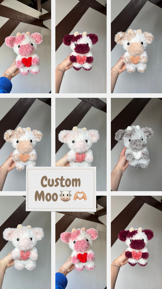 CUSTOMIZABLE - Chubby Moo with Heart